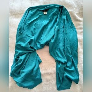 BCBG MAX AZRIA Torquoise / green/ jade  arm holes open wrap 55% silk 45% cotton
